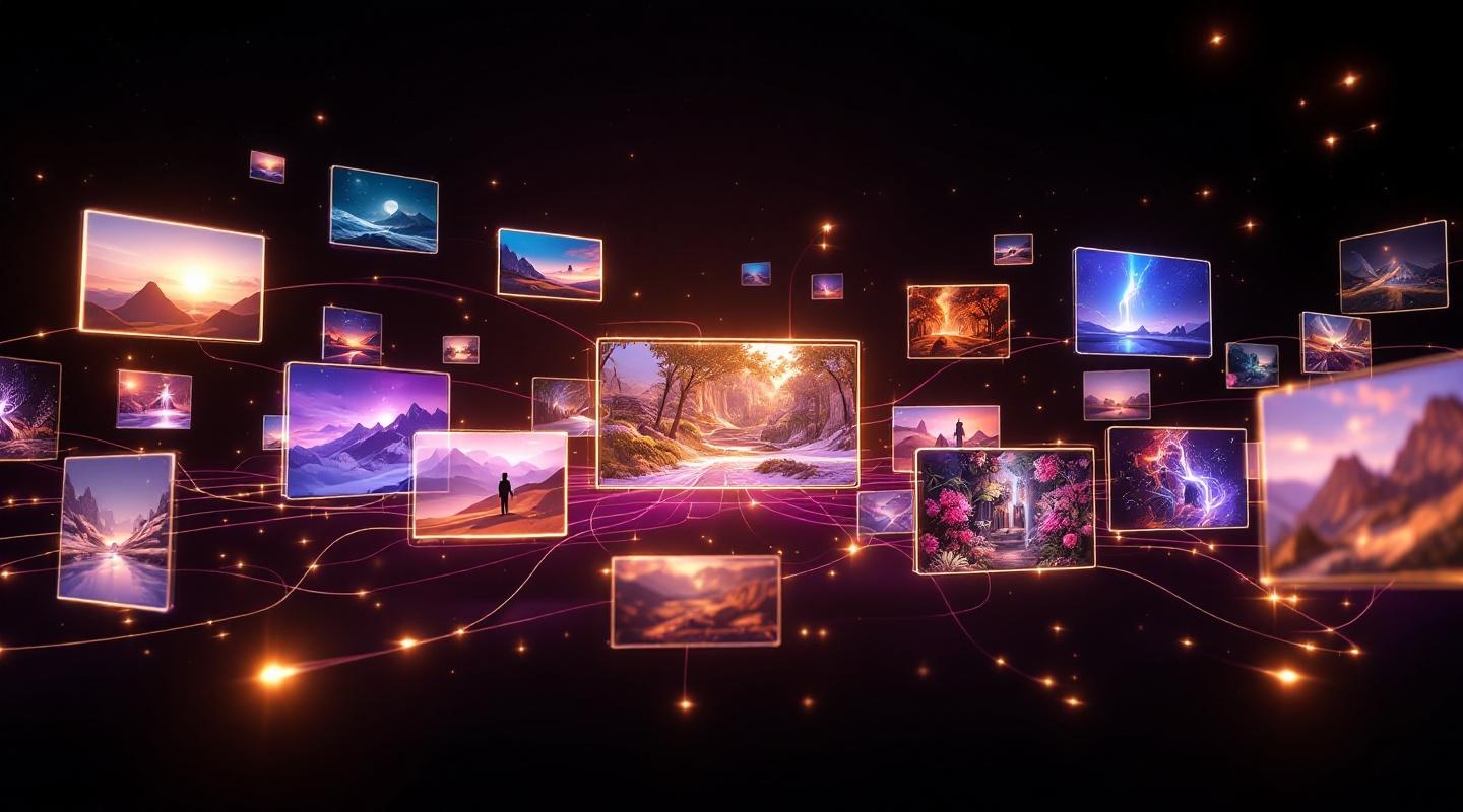 AI-generated artworks in multiple styles